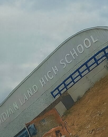 Indian Land High School roof signage detail